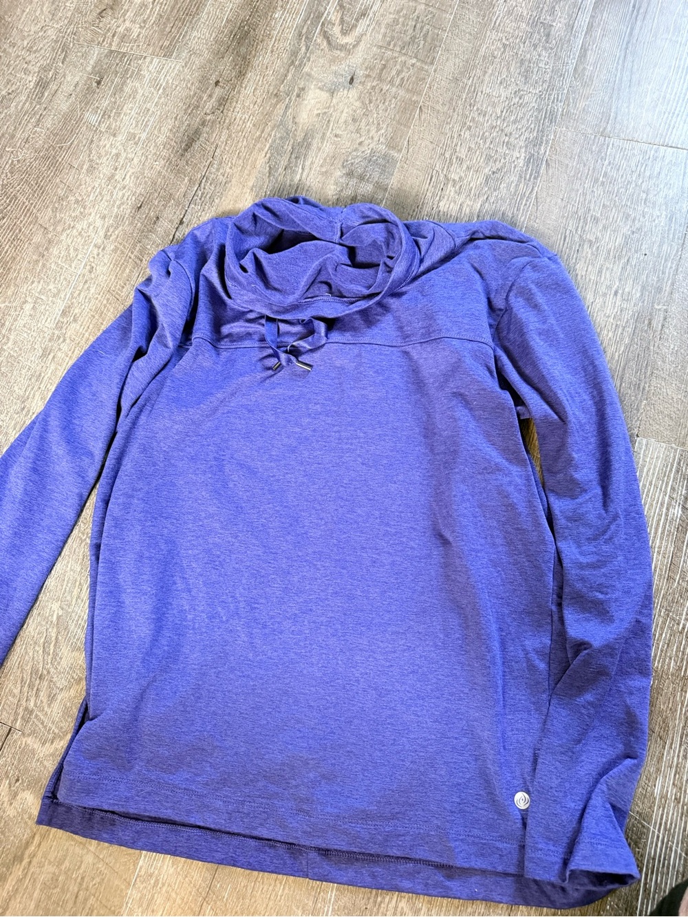 Apana Purple Cowl-Neck Long Sleeve Top